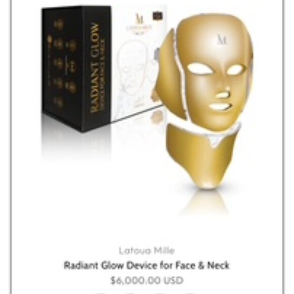 Latoua Mille Radiant Glow LED Face Mask and Neck Device - Picture 1 of 13